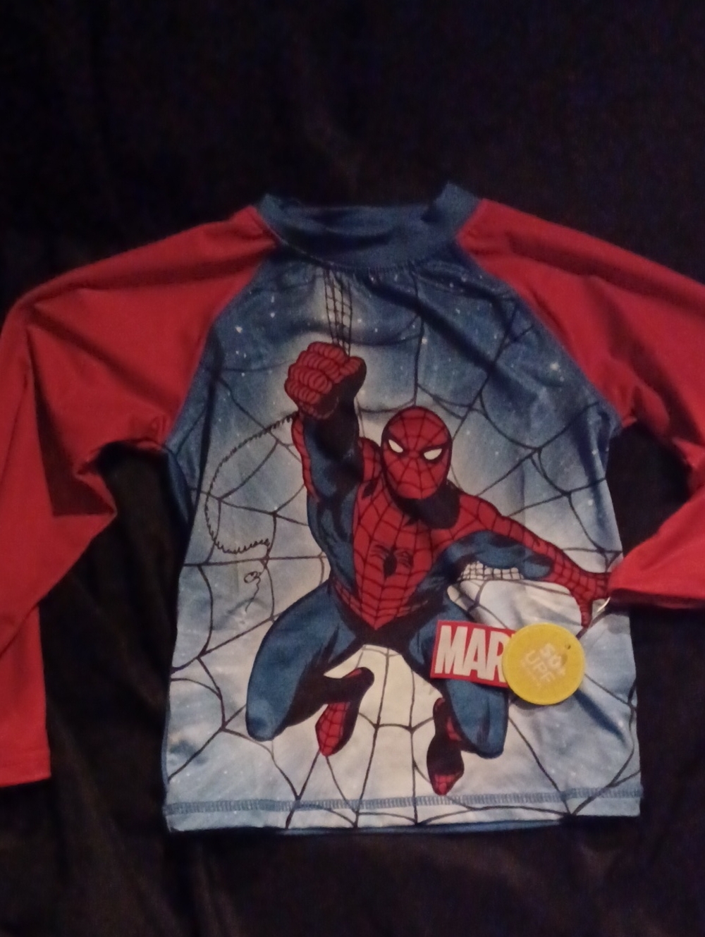 Marvel Spider-Man Graphic Raglan Top - Red and Blue